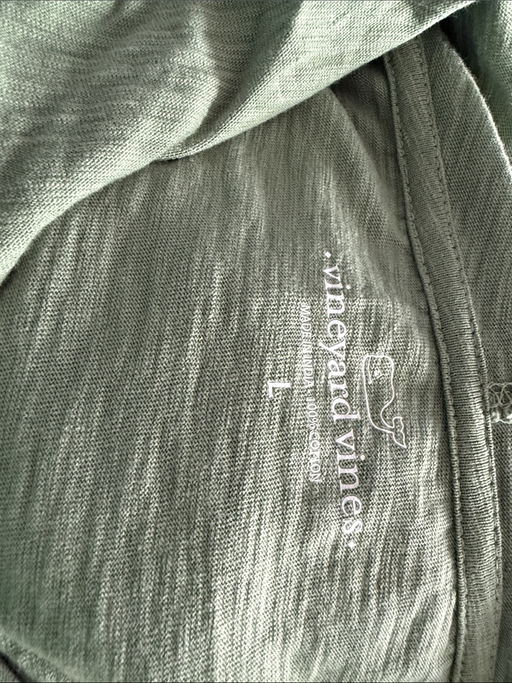 NWT- Vineyard Vines Lightweight Hooded Long Sleeve Tee - Light Sage - Picture 5 of 6
